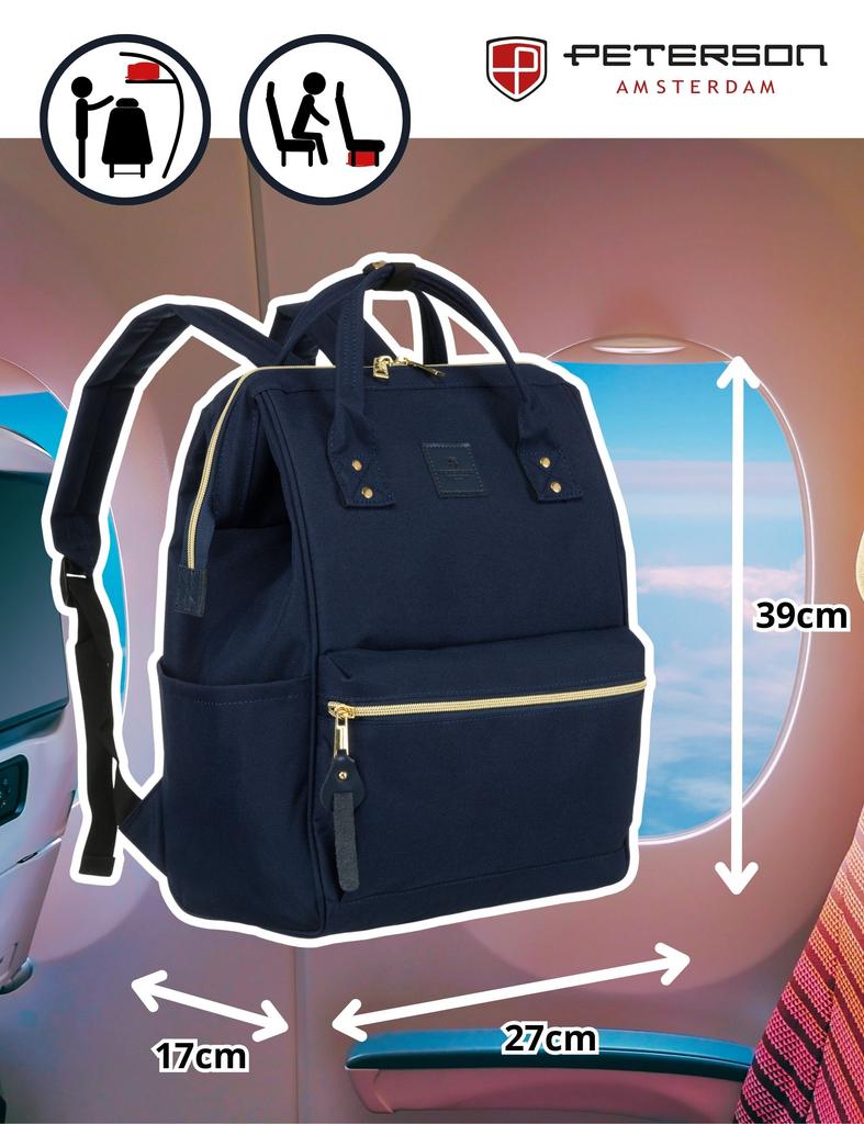 Ptn Alfa-6010 Navy Fabric Backpack