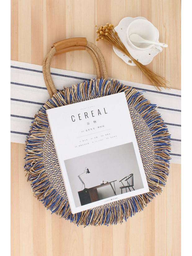 Minimalist Style Handmade Woven Paper Rope Bag - Dual-Use Handbag & Shoulder Bag