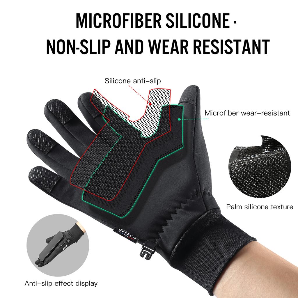 Winter Sports Warm Gloves Men Women Touch Screen Ski Cycling Cold-Proof Outdoor Plus Velvet