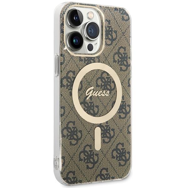 Guess GUHMP15XH4STW iPhone 15 Pro Max6.7" brown hardcase IML 4G MagSafe