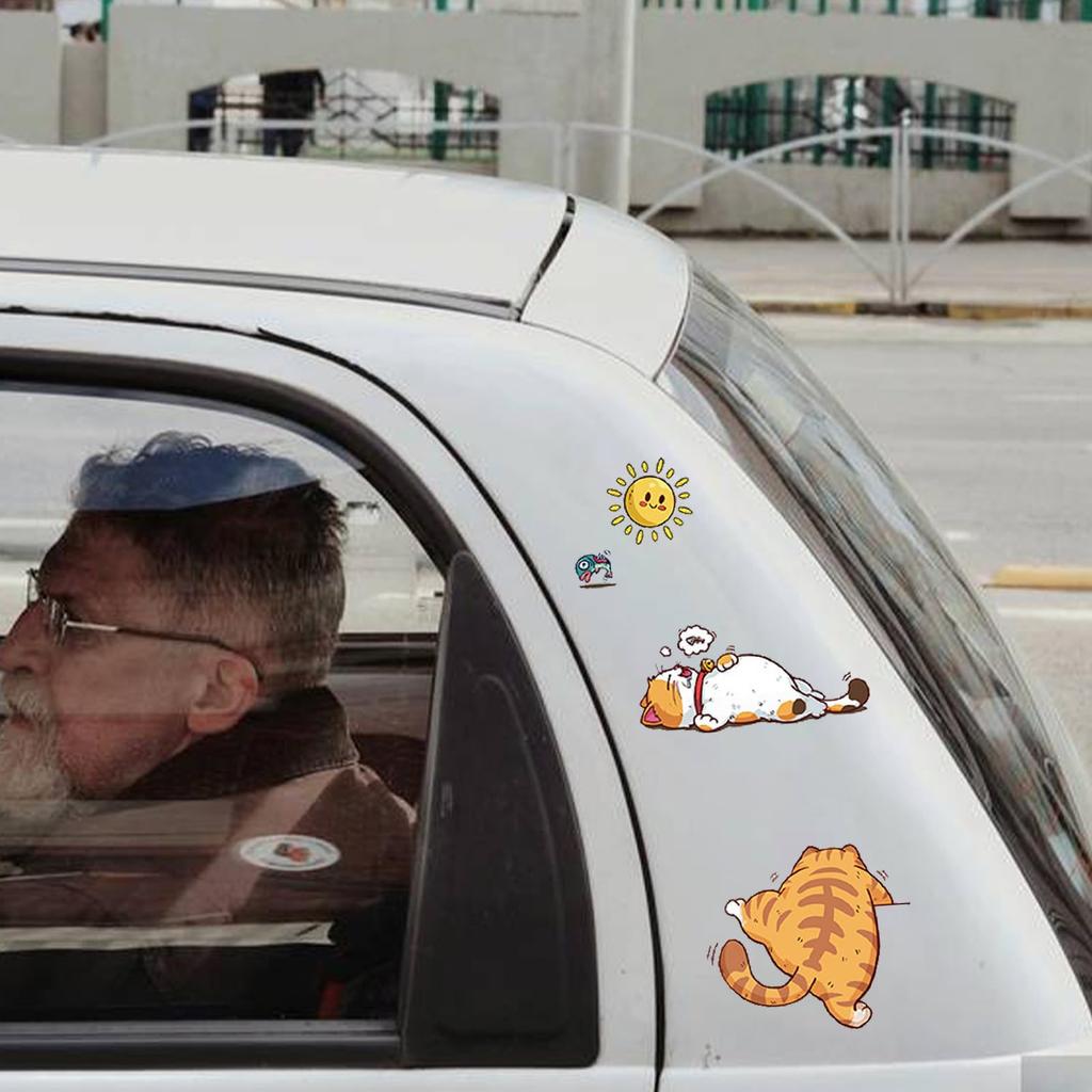 Cat Sticker, Car Sticker, Hiding Car Scratches, Cute Cat, Cute Cartoon Sticker, Cat Theme,