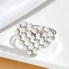 Personalized Stainless Steel Heart Ring with Pearl - Chic, Adjustable, Versatile Design