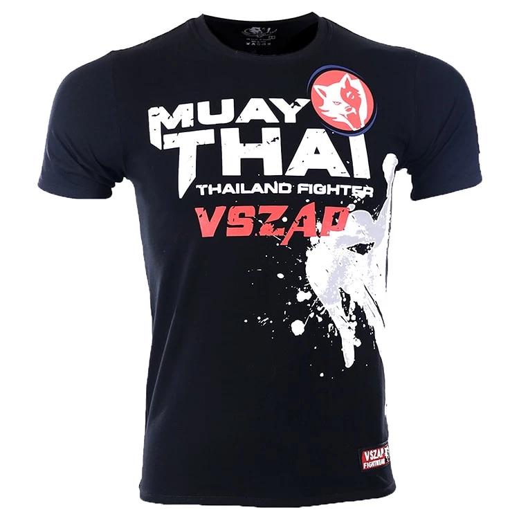 Muay Thai MMA Mix Martial Art T-Shirt Knee Attack Kick Boxing 3D Print Vintage Training UV Protect Quick Dry Men Women Unisex Short Sleeve Round Neck