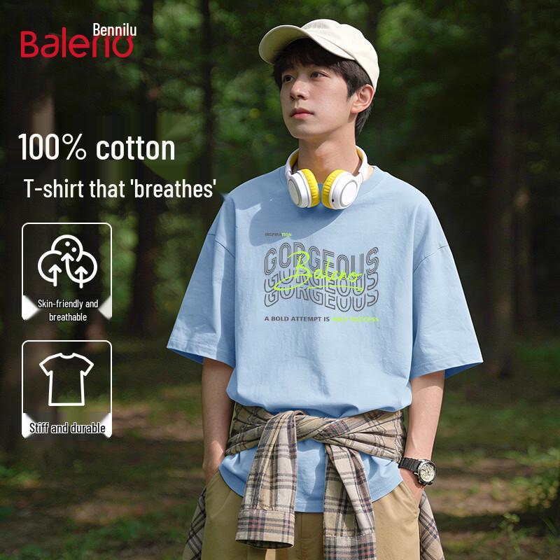 Baleno Men's Heavyweight Cotton Short-Sleeve T-Shirt