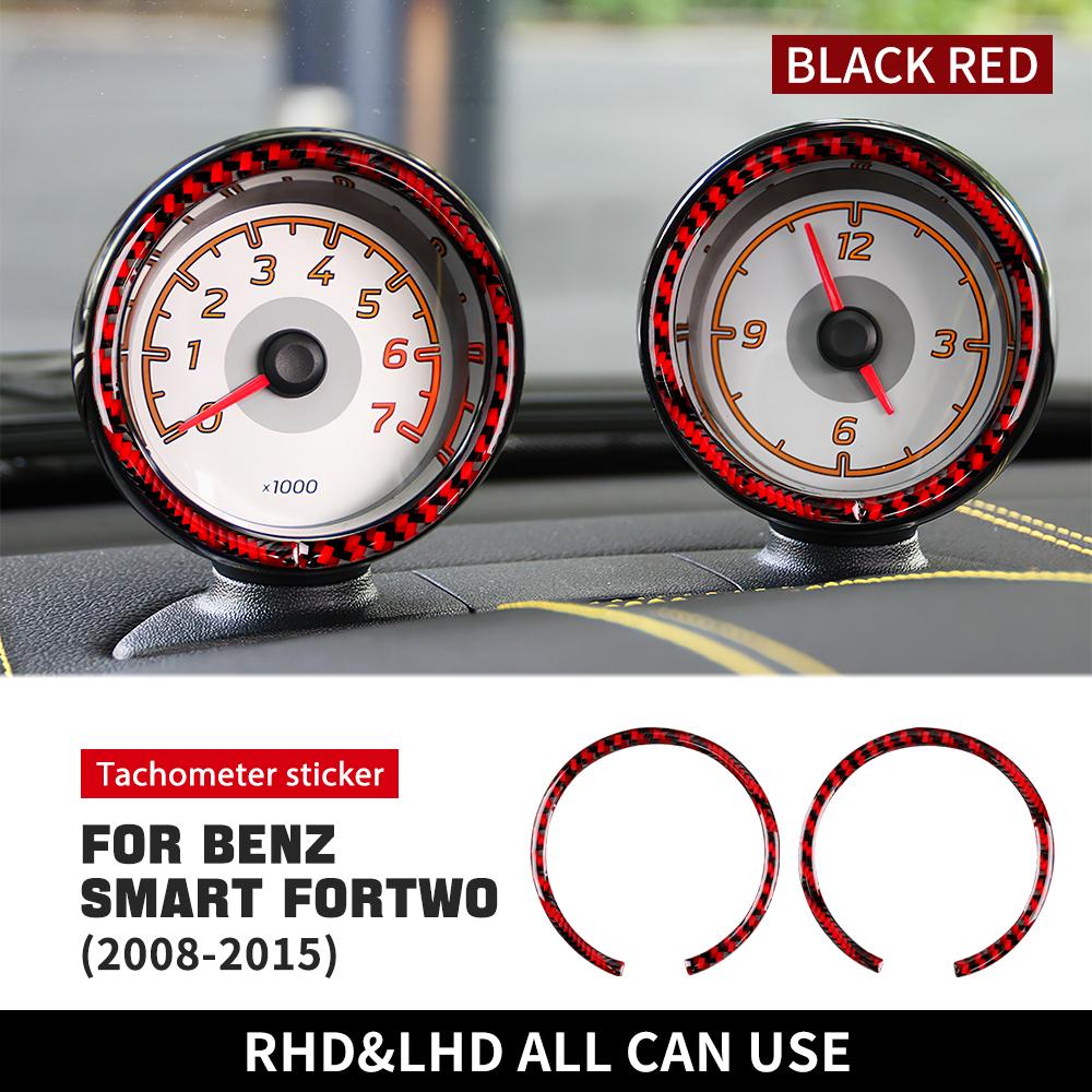 Real Soft Carbon Fiber Speedometer Frame Sticker for Mercedes Benz Smart 451 Fortwo 2008 2009 2010 2011 2012 2013 2014 2015