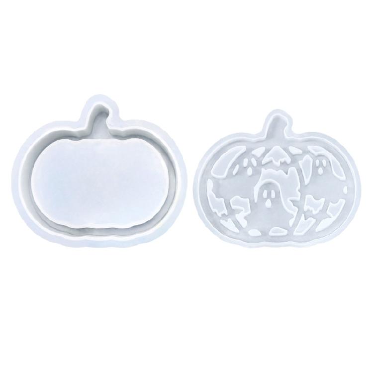 Hollow Out Pumpkins Ghostly Silicone Molds DIY Halloween Craft Storage Box Decoration Resins Ornamentation for Adults