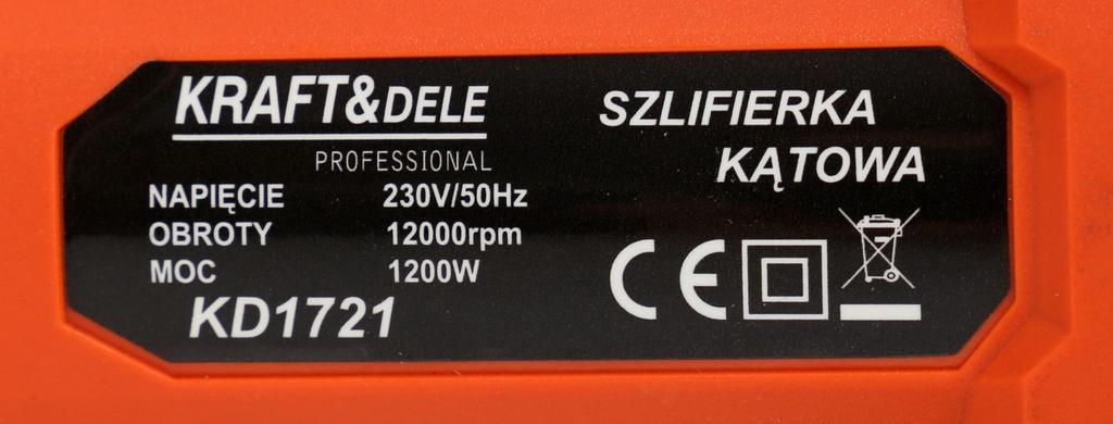 SZLIFIERKA KĄTOWA 1200W KD1721