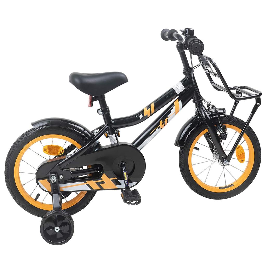Kids Bicycle 12 Inch for Ages 2 4 Orange Black