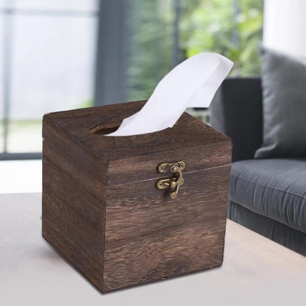 Treasure Box Design Napkin Holder Vintage Tissue Case Living Room Decoration Tissue Box  Hotel