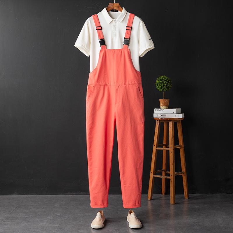 Unisex Candy Kleur Casual Overall: Leeftijd-verminderende, loszittende jumpsuit met lange, bandjesbroek voor Lente & Herfst.