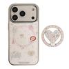 Creative Cartoon Case for iPhone 16/15/13 Pro Max: Magnetic Bracket, Electroplated, Korean Design