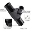 Radiator Coolant Y-Pipe Fit for Ford F250 F350 F450 F550 E350 E450 Excursion 6.0L Diesel - Black Weldless Aluminum Coolant Hose Connector Replacement