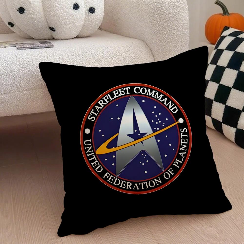 Iconic SciFi American TV Series SStar Trek Cushion Cover Throw Pillow Cover Hidden Button Durable Polyester Chair Cushion