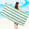 Modern Minimalism Striped Beach Towel Classic Nautical Double Stripe Print Quick Dry Sand Free Lightweight Towel for Beach Pool