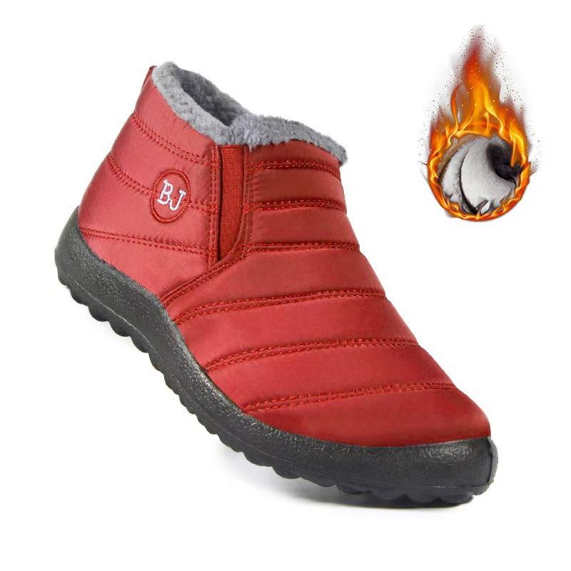 Large Size Cotton Shoes for Women In Winter Plus Velvet Thickened Women's Snow Boots for Men and Women Same Low-top Warm Cotton Boots