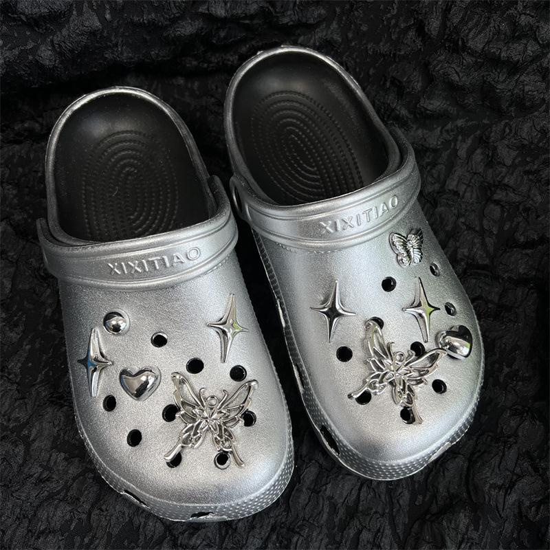 New Style, DIY Accessories for Cave Shoes, Sweet and Cool Punk Style, Silver, Bow Tie, Balloon, Dog, Shoe Flower, Detachable Shoe Buckle