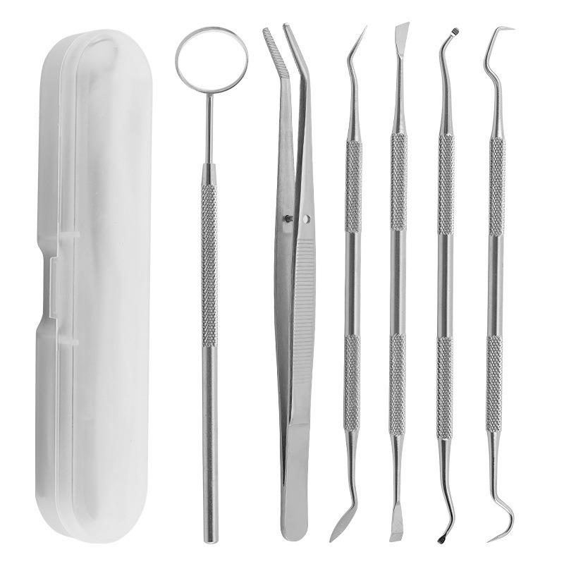 Lighted Dental Calculus Remover & Cleaning Mirror - Tartar Trimming Tool Set