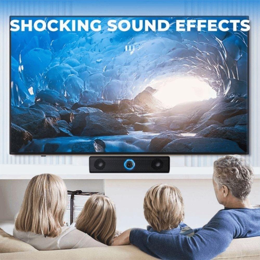 Stereo PC Soundbar Wired USB Powered Soundbar Surround Audio Bluetooth Speaker Conference Room