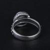 New Fashion 9MM Round Natural Moonstones Rings Women's CopperJewelry Ring  High Quality Gifts Vintage Fine Jewelry