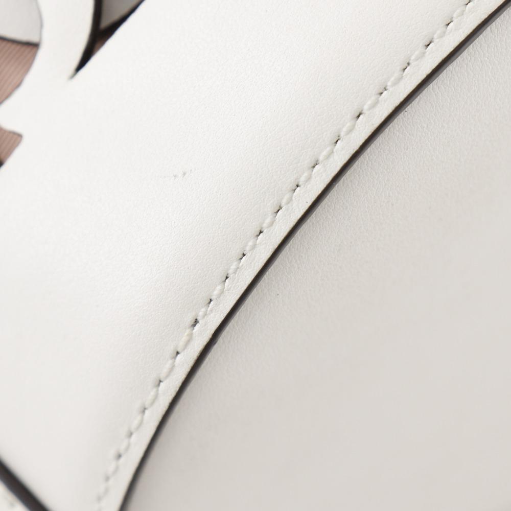 Kate Spade Dolly Large Shoulder Bag basket White/pink leather Women Used