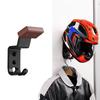 1 Pcs Helmet Rack Wall Mount Wooden & Carbon Steel Rust-Free 6.1/10.04 Inch For Motorcycle Garage