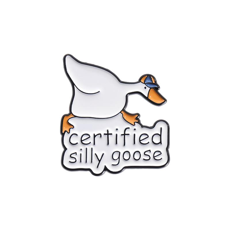 Animal Eyecatching Cartoon Duck Goose Brooch Collection In Alloy For Fun Accessories