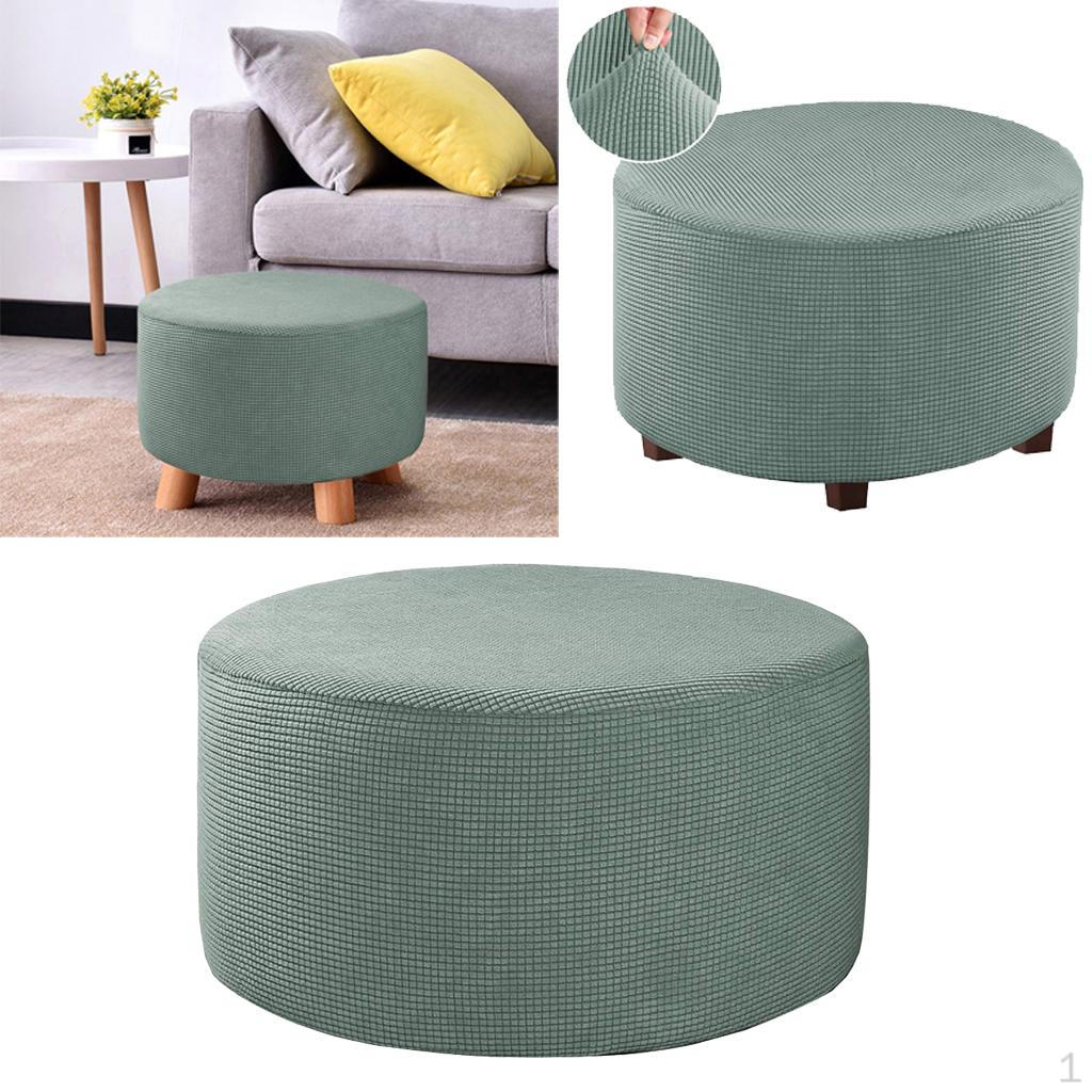 

Cozy Ottoman Slipcover for Small Footstool Green_48-55cm