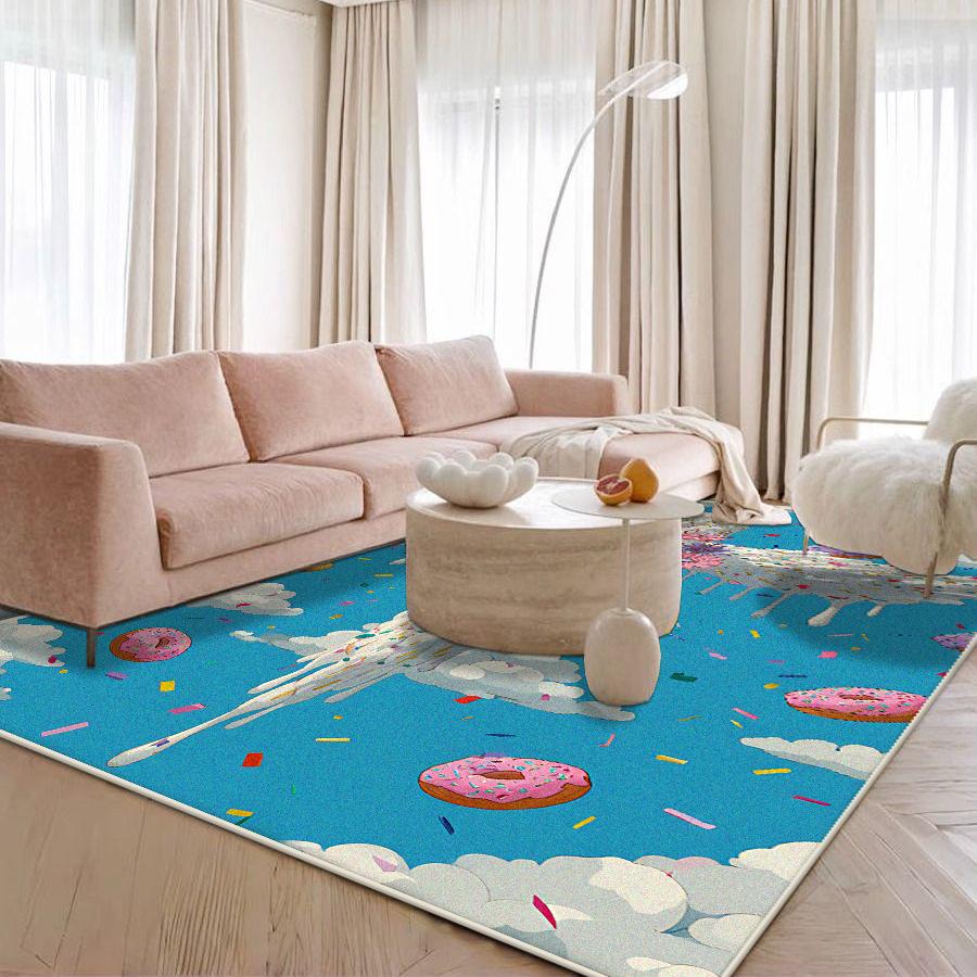 Moderne Abstrakte Stil Dekoration Zuhause Großes Wohnzimmer Teppich Weicher Arte Teppich Niedliche Mädchenzimmer Deko Leicht zu Reinigen Lounge Couchtische Matte