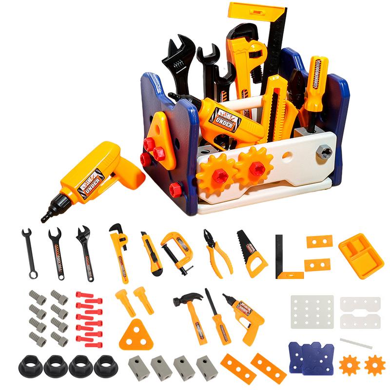 Children's Tool Toys Repair Kit Kids Toy Pretend Play Screw Plastic Toolbox Game Montessori Educational Toys Children Gift