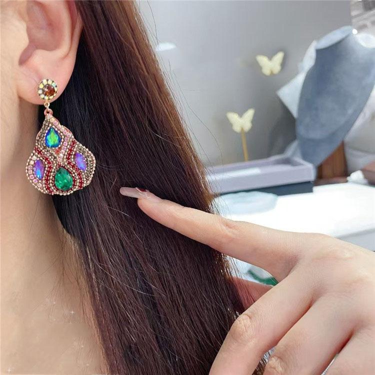 Boucles d'oreilles Dongdaemun niche luxe léger bohème ethnique féminité haut de gamme boucles d'oreilles polyvalentes