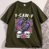 Gothic Black Crow FCW Graphic Tee Unisex Cotton Tshirt Loose Fit Casual Streetwear Top Soft Fabric Mens Womens TShirt Clothes