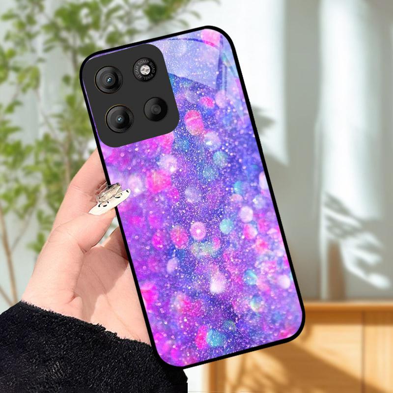 Do etui Motorola Moto G15 Coque Do etui na telefon Motorola MotoG15 Luksusowa osłona na telefon ze szkła hartowanego G 15 Osłona ochronna na aparat