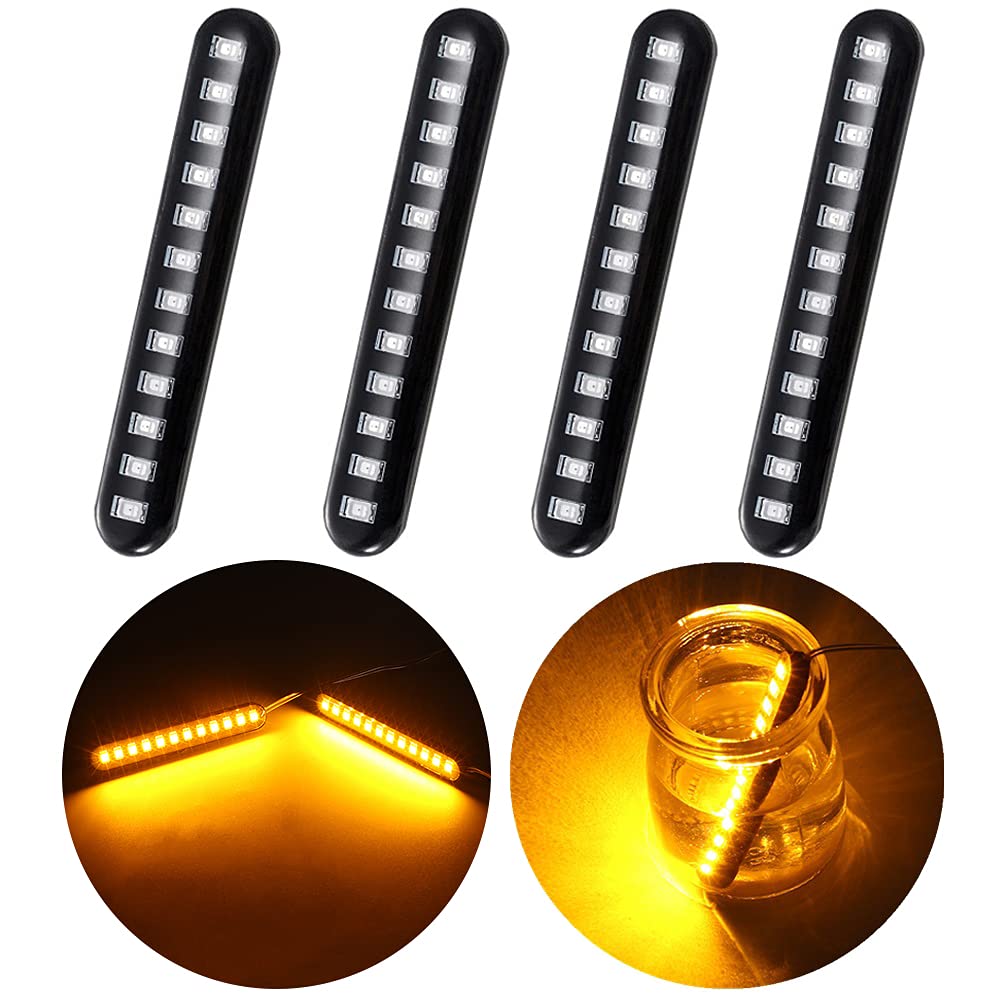 

NAKOBO LED Motorcycle Turn Signal Universal Stick License Lamp Plus Cornering Lamp Flowing чёрный