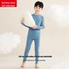 Hodohome Boys' A-Class Cotton-Spandex Mock Neck Thermal Underwear Set