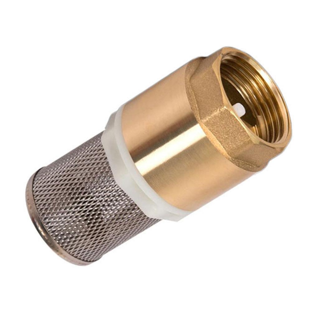 1/3/4inch Heavy Duty Brass Foot Filter with Stainless Steel Basket Check Valves Simple Installation for Restricted Areas
