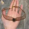 Fashion Sexy Lace Necklace For Women Girls Vintage Lace Collarbone Chain Necklace Neck Jewelry Accessories