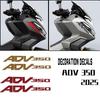 Motorrad Front Dekorationsaufkleber Für HONDA ADV350 Zubehör 2025 ADV350 ADV 350 Dekorationsaufkleber DV 350 Grafikaufkleber