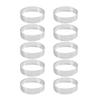 10 Stuks Ronde Roestvrijstalen Taartring Toren Taartvorm Geperforeerde Cake Mousse Ring, 8 cm