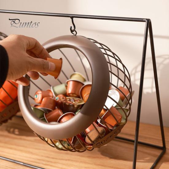 Coffee Pods Storage Basket Organizer Large Capacity Multipurpose Versatile K-cup Organizer Metal Coffee Pods Storage Container
