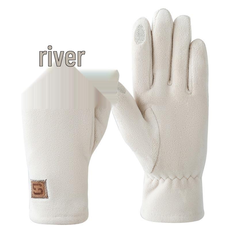 Women's Winter PU Leather Touchscreen Gloves – Fashionable, Windproof & Warm for Outdoor Cycling