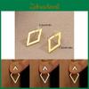 Elegante Geometrische Zweilagige Diamantförmige Ohrstecker für Damen in Gold und Silber