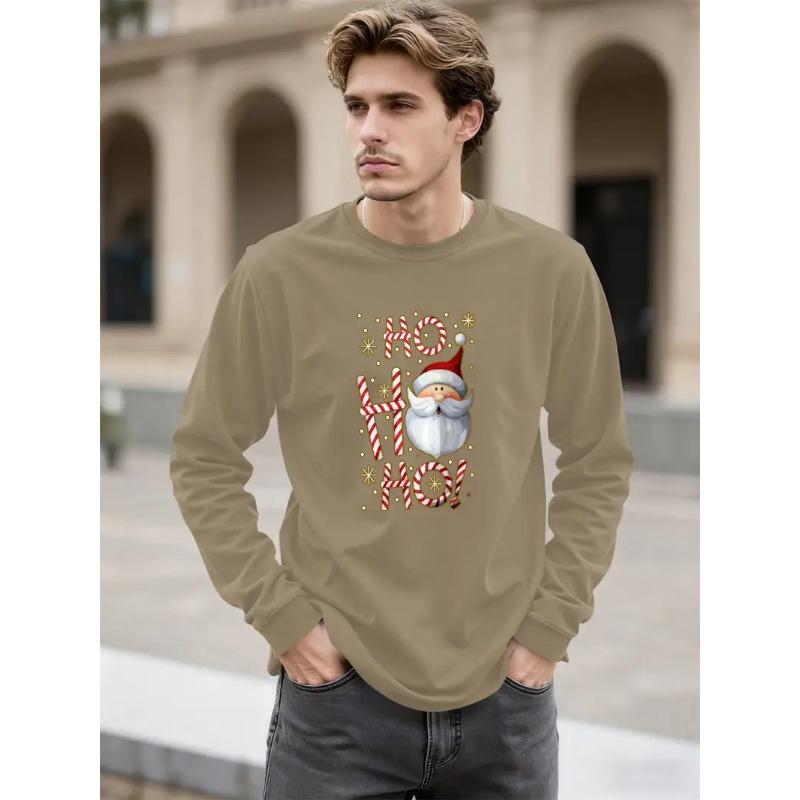 Christmas Series Man T Shirts 3D Funny Harajuku Printed Fashion Long Sleeve Round Neck Clothing For Men Casual Tops T-shirt