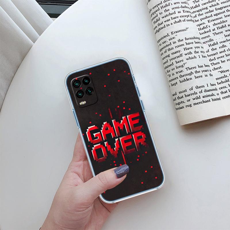 QE30 Game Over Transparent Phone Case for Samsung Galaxy A04 A04S A14 A23 A34 A54 M23 M33 M52 M53