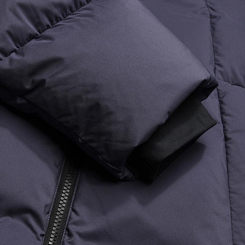 Fila White Casual Commuter Classic Retro Protective Warm Comfortable Hooded Down Jacket Men Outerwear Deep-Purple F11M543910FDP