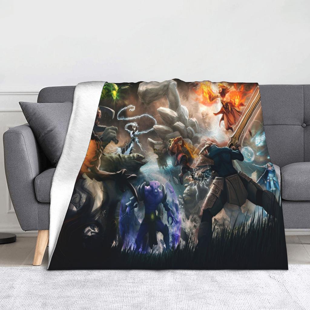 Dota Game Knitted Blanket  Fuzzy Throw Blanket Bed Sofa Decoration Ultra-Soft Warm Bedspreads
