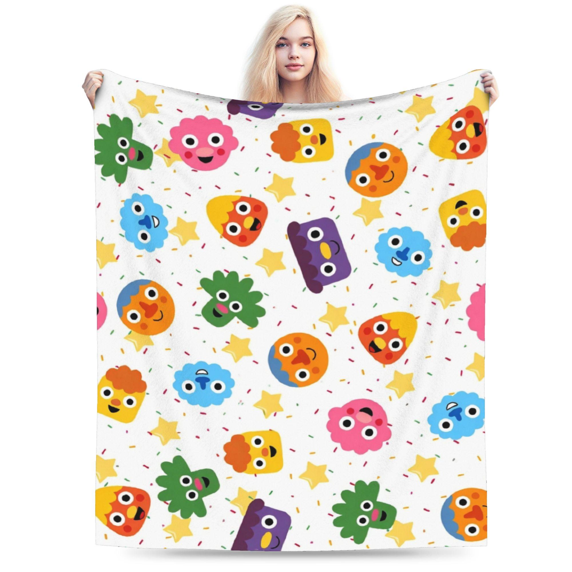Noodle & Pals Micro Plush Blanket Children Super Simple Flannel Throw Blanket For Outdoor Warm Quality Bedspread Gift Idea 30x40in