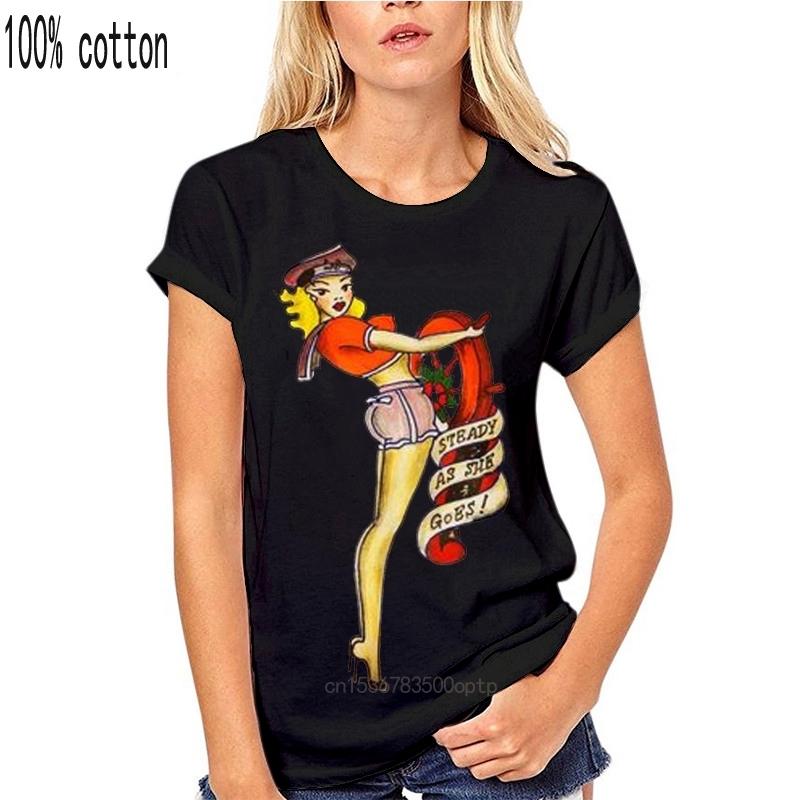 

SAILOR JERRY Tattoo Steady As She Goes Slim Fit T-Shirt Navy S-3XL 3XL чорний