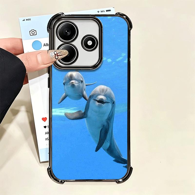 Ocean Cute Dolphin Soft Phone Case For Xiaomi Poco X7 X8 Pro Max X6 X5 X3 F8 Ultra F7 M8 M7 M5S Redmi 15C 15A 15 14C 13C 12C 13