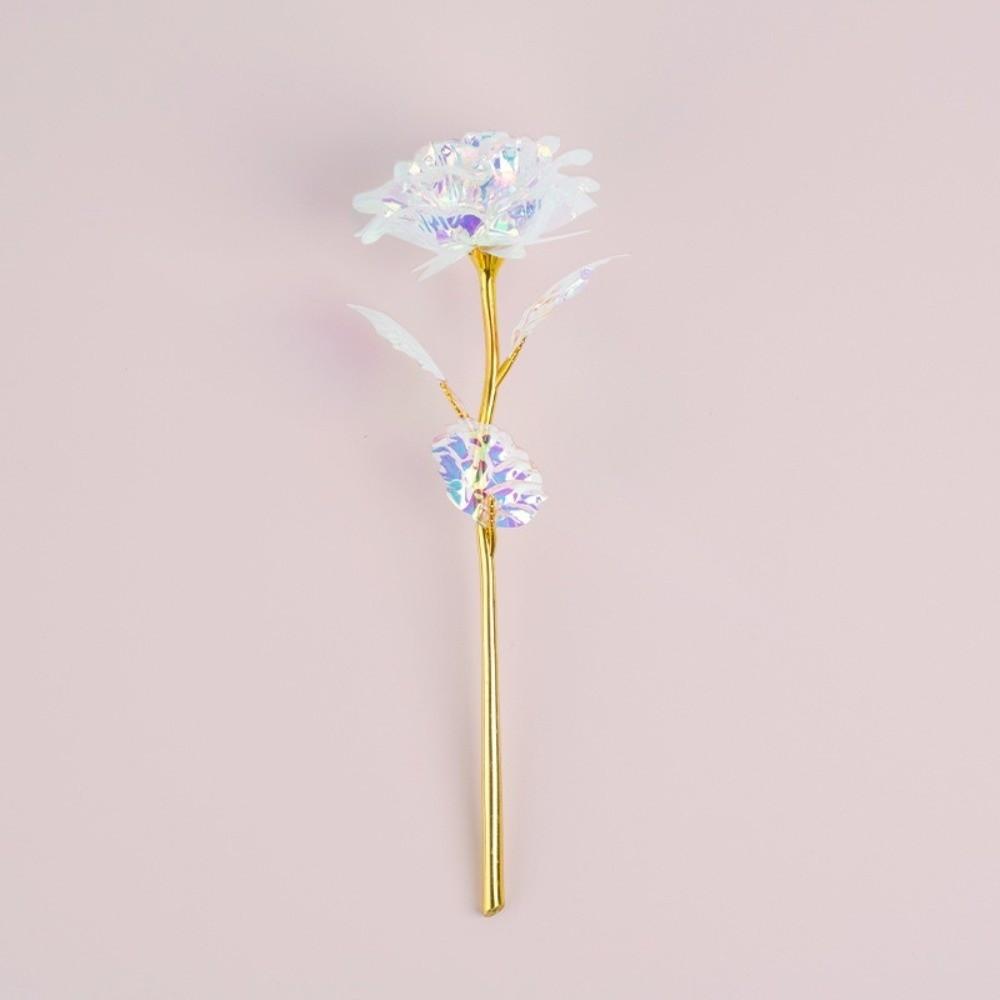 Foil Plated Artificial Rose Flower Long Stem Rose Flower Gift Box  Mother's Day