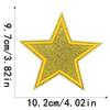 Glitter Star Embroidery Patch for Clothes, Bags, & Hats